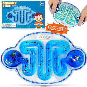 Fidget Autism Sensory Toys for Kids: Squishy Toys Sensory Tube Filled Goo, Glitter, Calming ADHD Tools - Cykapu