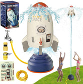 Rocket Sprinkler for Kids and Toddlers, Outdoor Water Toys, 360° Aerial Rocket Sprinkler with 118 inch Water Pipe - Cykapu