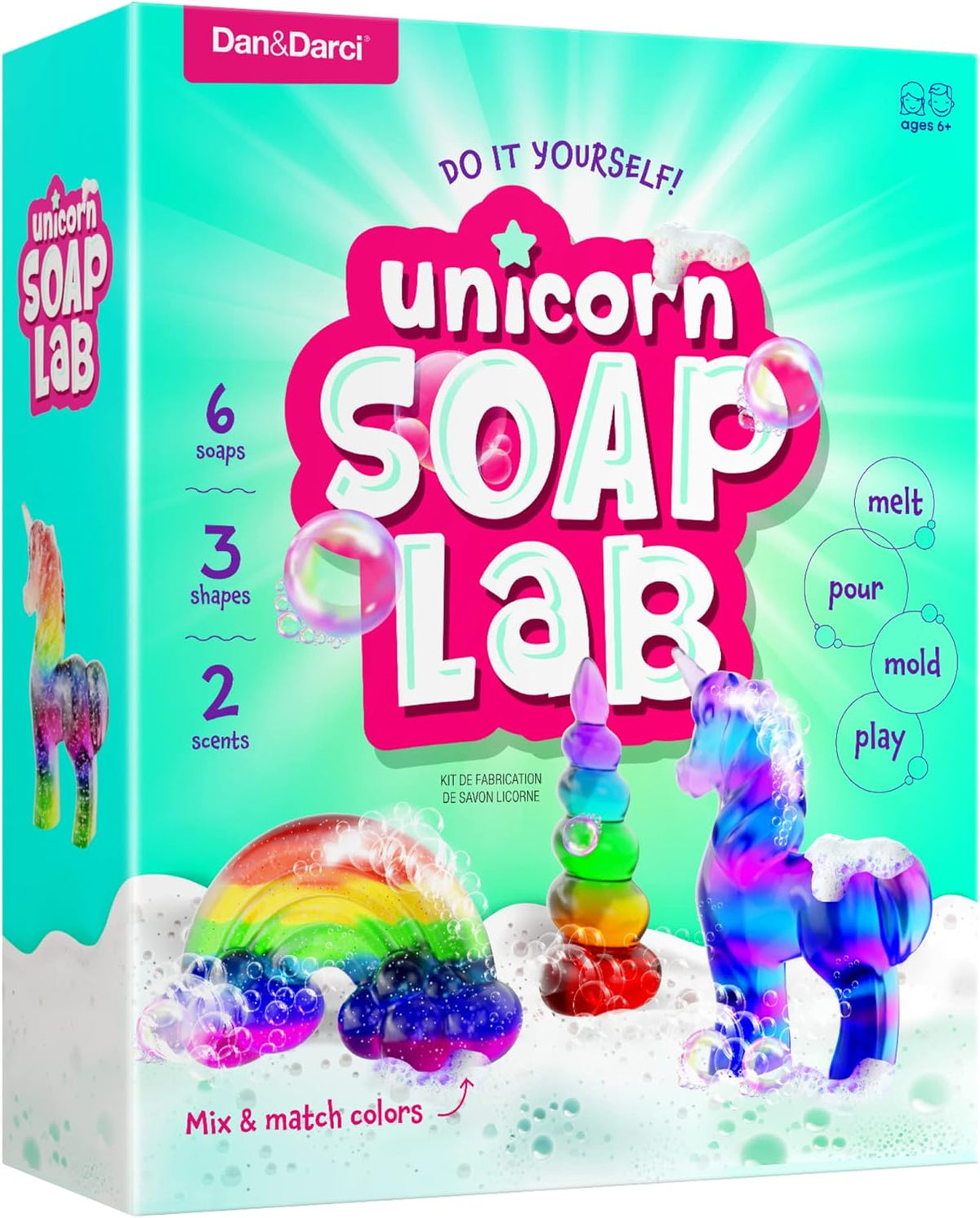 Unicorn Soap Making Kit - Girls Crafts DIY Project Age 6+ Year Old Kids - Unicorn Girl Gifts