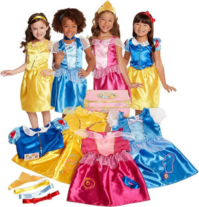 Princess Dress Up Trunk Deluxe 21 Piece Officially Licensed For Age 4-6 Years - Cykapu