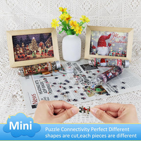 Mini Puzzles for Adults Small Puzzles 150 Piece Jigsaw Puzzles Mini Micro Piece Christmas Puzzles Tiny Puzzles Toys - Cykapu