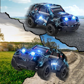 Remote Control Car for Boys 4-7, Off Road RC Car for Kids, Cool Light Up 1/24 Scale Hobby RC Cars Truck - Cykapu