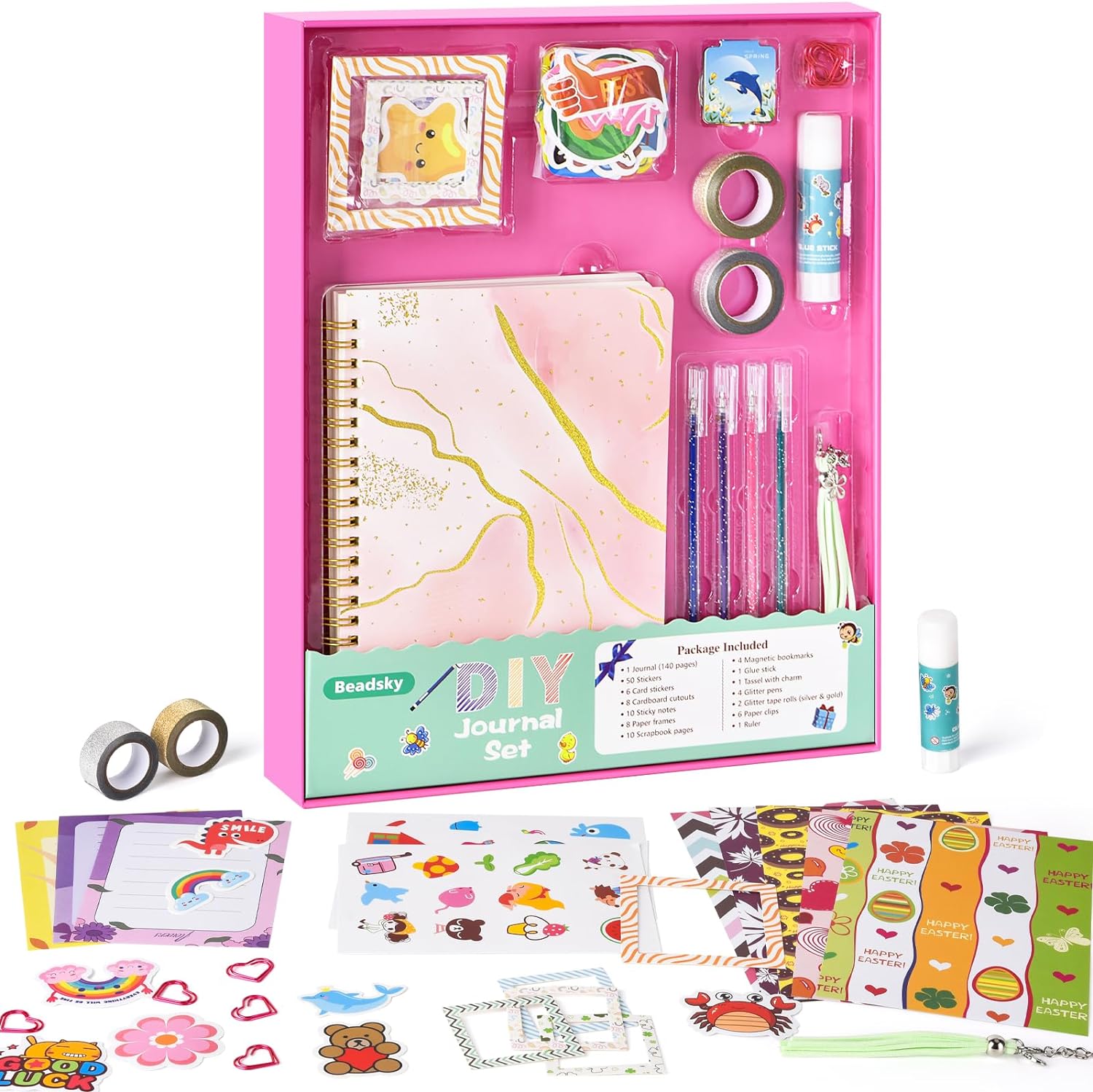 Journal Set for Tween Teen Girls, Art Supplies Stationary Scrapbook Diary Set