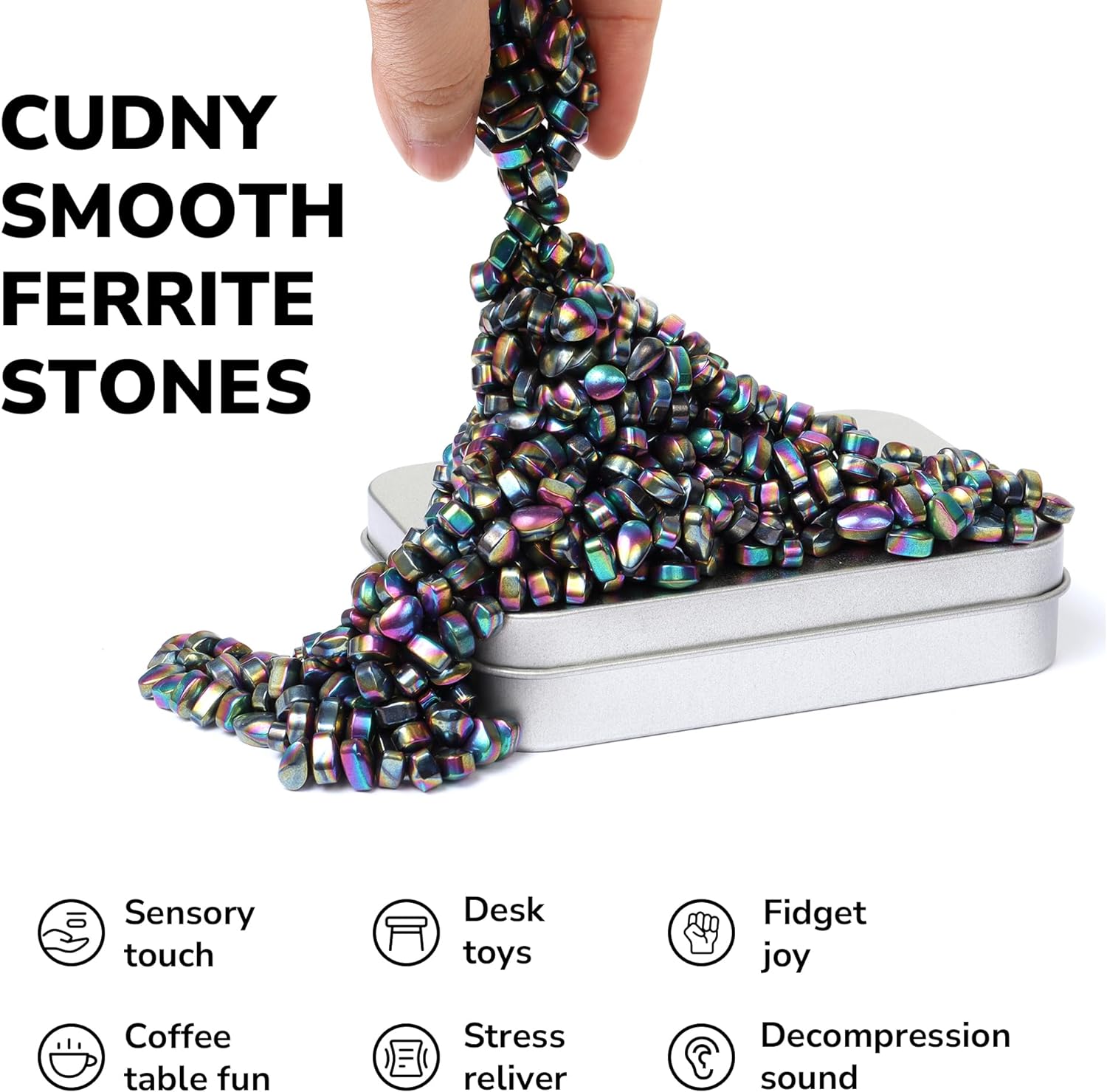 Over 500 Colorful Weak Magnetic Ferrite Putty Stones Desk Fidget Toys - Cykapu