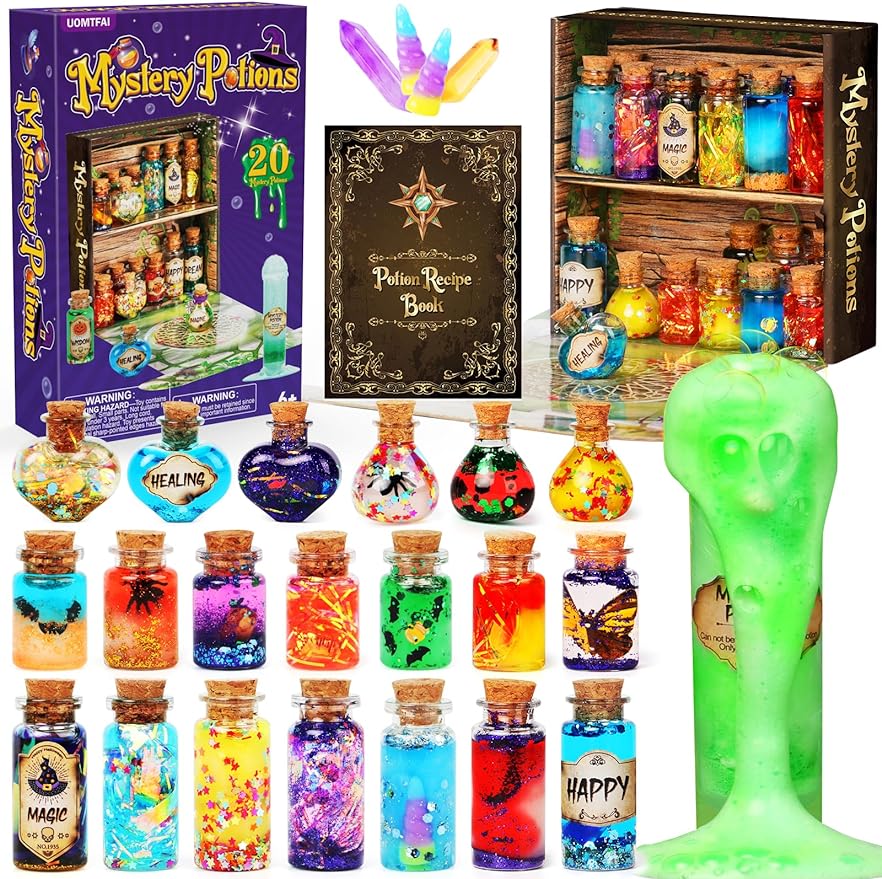 Mystery Potion Craft Kit for Kids, Mix 20 Magic Wizard Potion, Creative Christmas Decorations - Cykapu