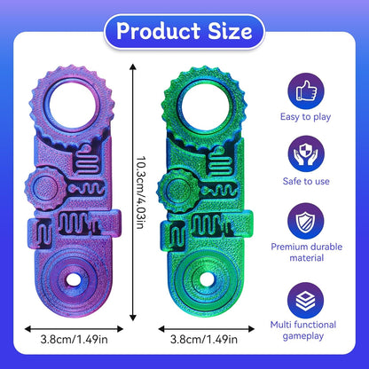 2025 New 3D Printed Fidget Ring Toys, 5-in-1 3D Printed Gear Ball Stress Sensory, Mindful Meditation Gear Toys