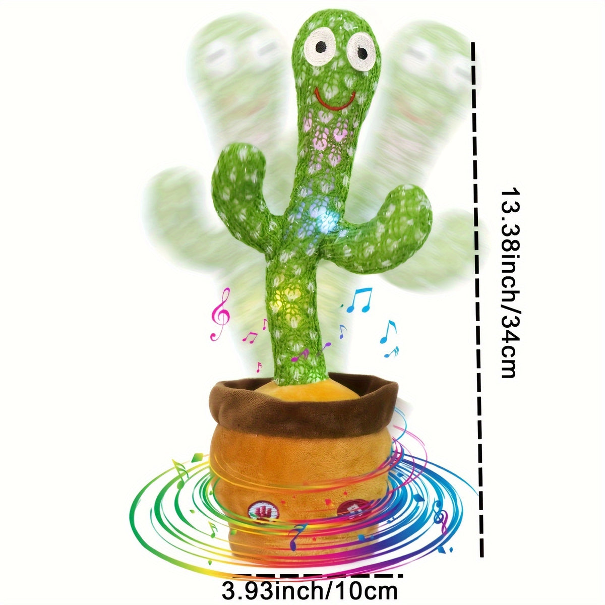 Talking Cactus Toy, Dancing Cactus Baby Toy with Lighting