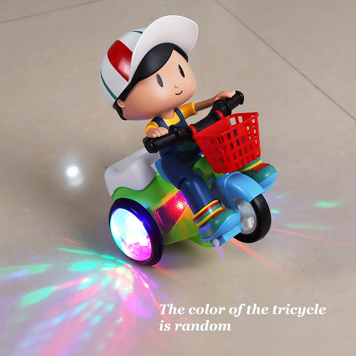 Color Play Car Electric Musical Daily Boy Without Toy Tires With Childrens Favors Light Gifts Party Battery Creative Tricycle Up For Special Random Kid Intelligent Boy Stunt