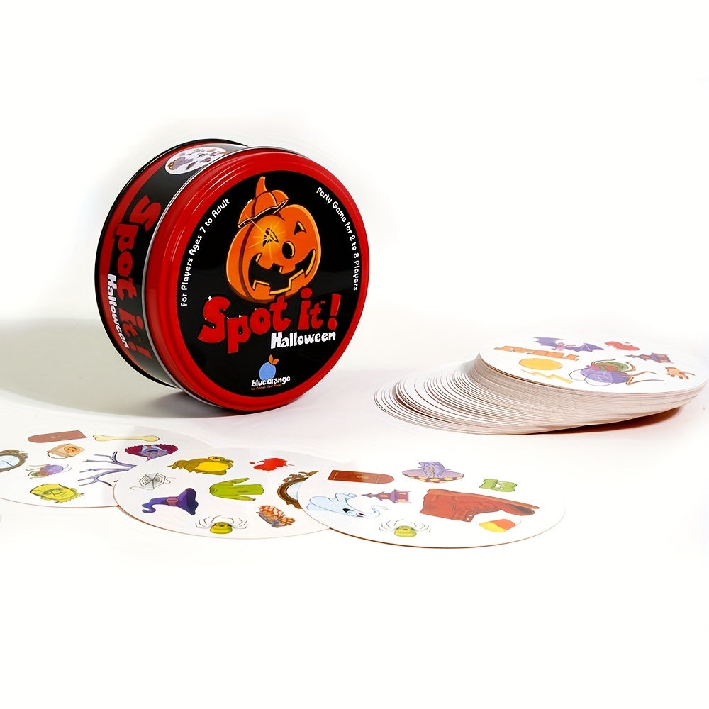 Spot It! Halloween Edition Card Game Dobble Match Game Symbol Between 2 Cards Fun Family Party Game - Cykapu