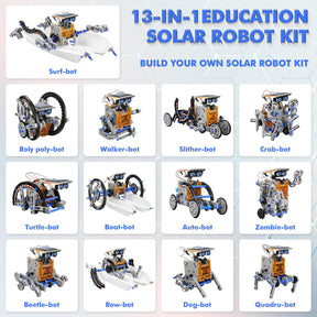 STEM 13-in-1 Education Solar Power Robots Toys for Boys Age 8-12, Educational Toy DIY Science Kits