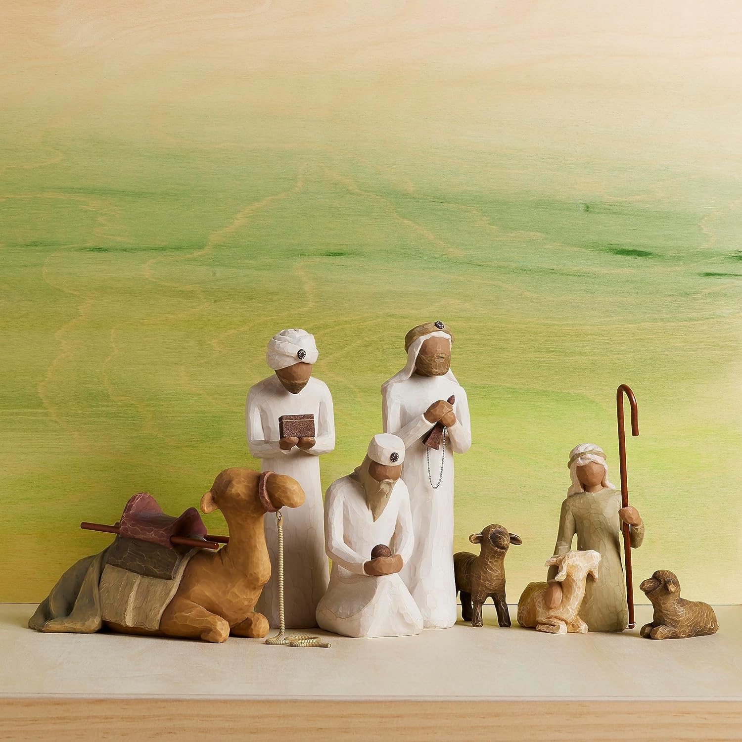 Nativity Accessory Figures with The Three Wisemen Plus Shepherd and Stable Animals 7-Piece Set - Cykapu