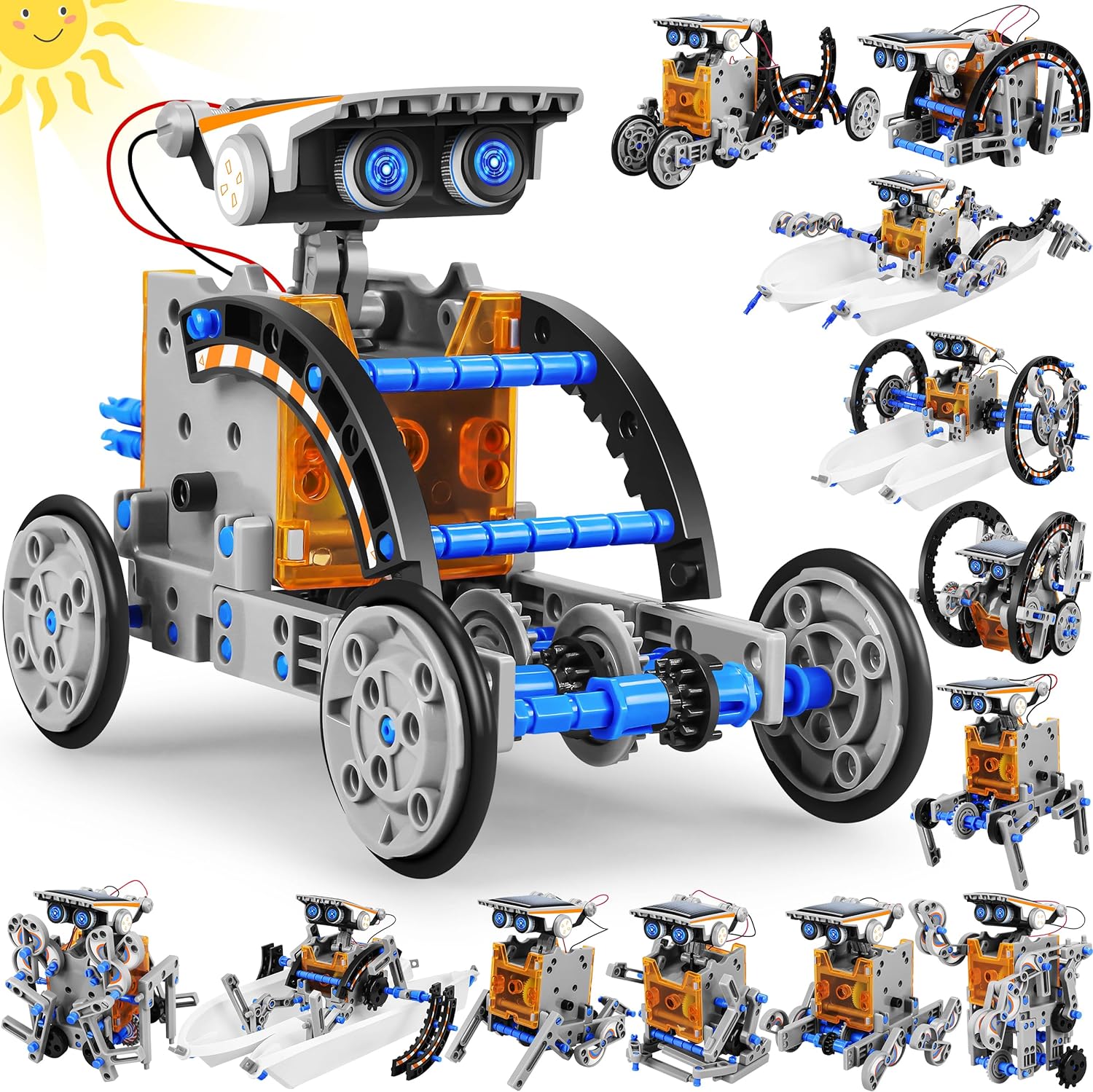 STEM 13-in-1 Education Solar Power Robots Toys for Boys Age 8-12, Educational Toy DIY Science Kits