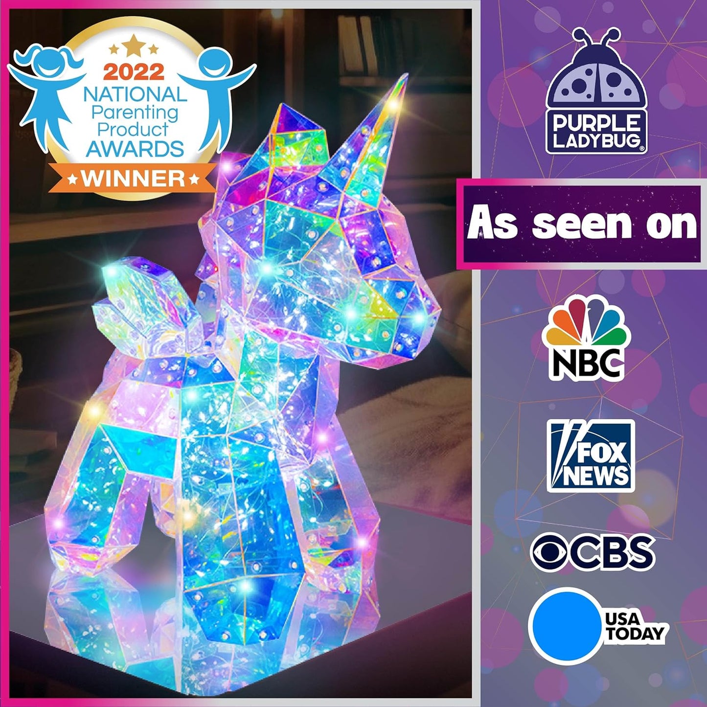 Unicorn 3D Light DIY Kit - Unique Unicorn Gifts - Cykapu