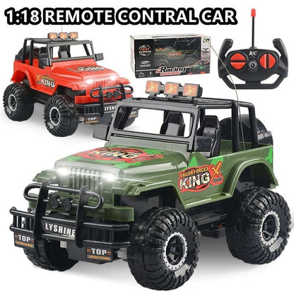 1: 18 Four Way Remote Control Off-road Vehicle Lights Jeep Hummer Electric Remote Control Car Model Boy Toy - Cykapu