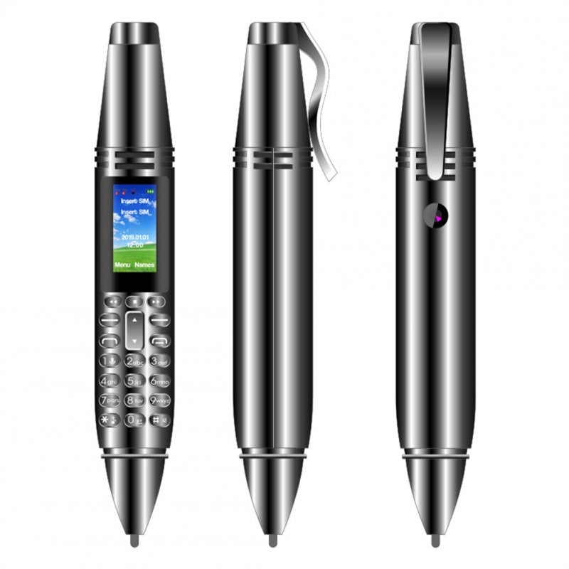 Ak007 Pen Type Mini Mobile Phone 0.96 Inch Screen Gsm Bluetooth Camera Dialer with Voice Recorder Black Cykapu