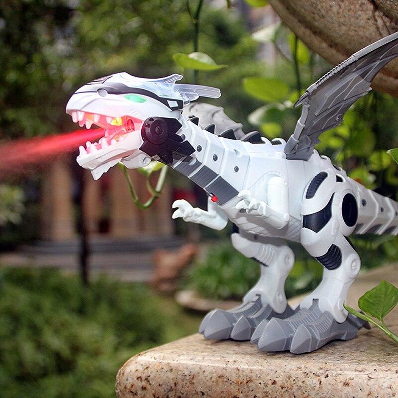 Eruption Tyrannosaurus Rotot, Spray Dinosaur Pterosaurs Cartoon Walking Swing Animal Model Electronic - Cykapu