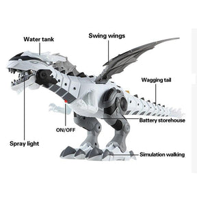Eruption Tyrannosaurus Rotot, Spray Dinosaur Pterosaurs Cartoon Walking Swing Animal Model Electronic - Cykapu