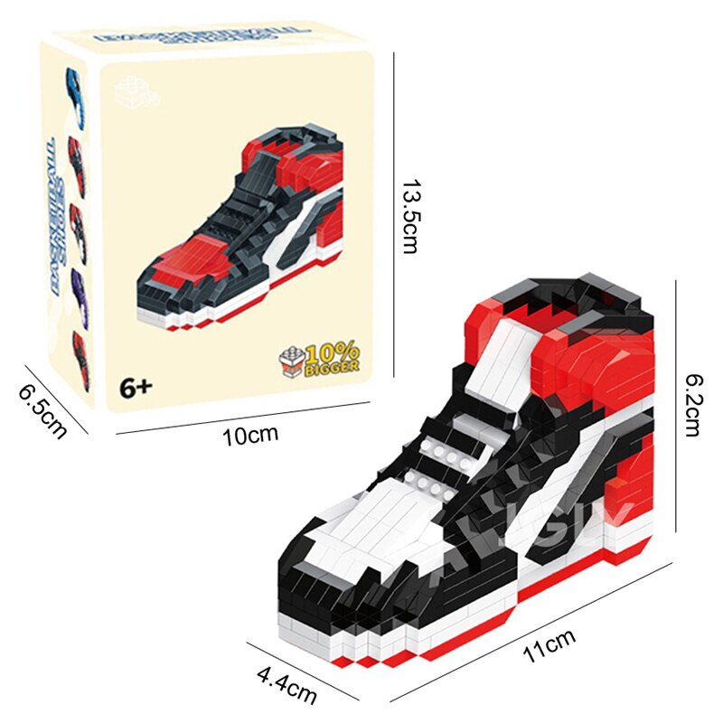 DIY Mini Building Block Boys Sport Basketball Shoes Sneakers Model Anime Buliding Bricks Toys Assembly For Blocks Toy Kids Gifts