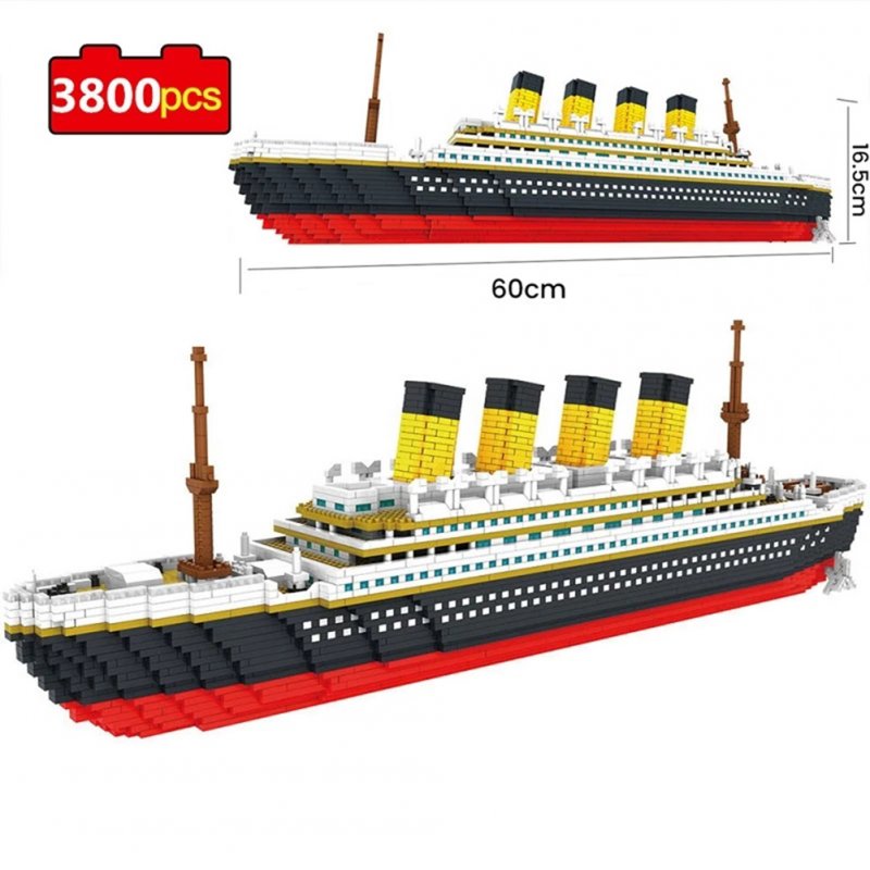 Large Titanic Building Block Cruise Ship Model Small Particles Assembled Bricks Stress Relief Educational Toy Cykapu