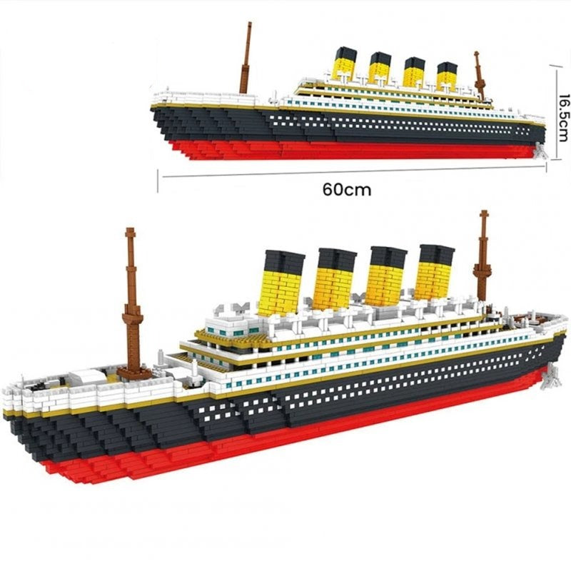 Large Titanic Building Block Cruise Ship Model Small Particles Assembled Bricks Stress Relief Educational Toy Cykapu