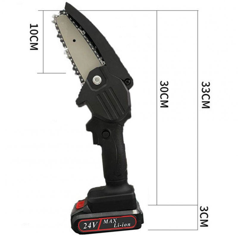 Mini Electric Chain Saw Woodworking Lithium Battery Chainsaw Wood Cutter Cordless Garden Rechargeable Tool Red U.S. plug Cykapu