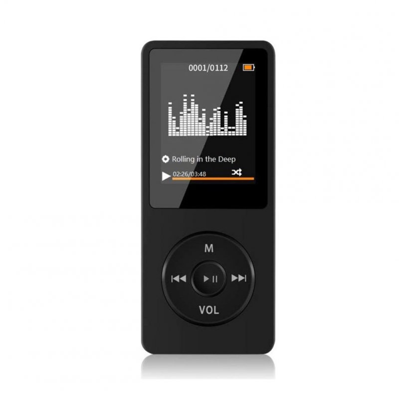 Mp3 Music Player Bluetooth Portable Mp4 Fm Radio External Ultra-thin Black Cykapu