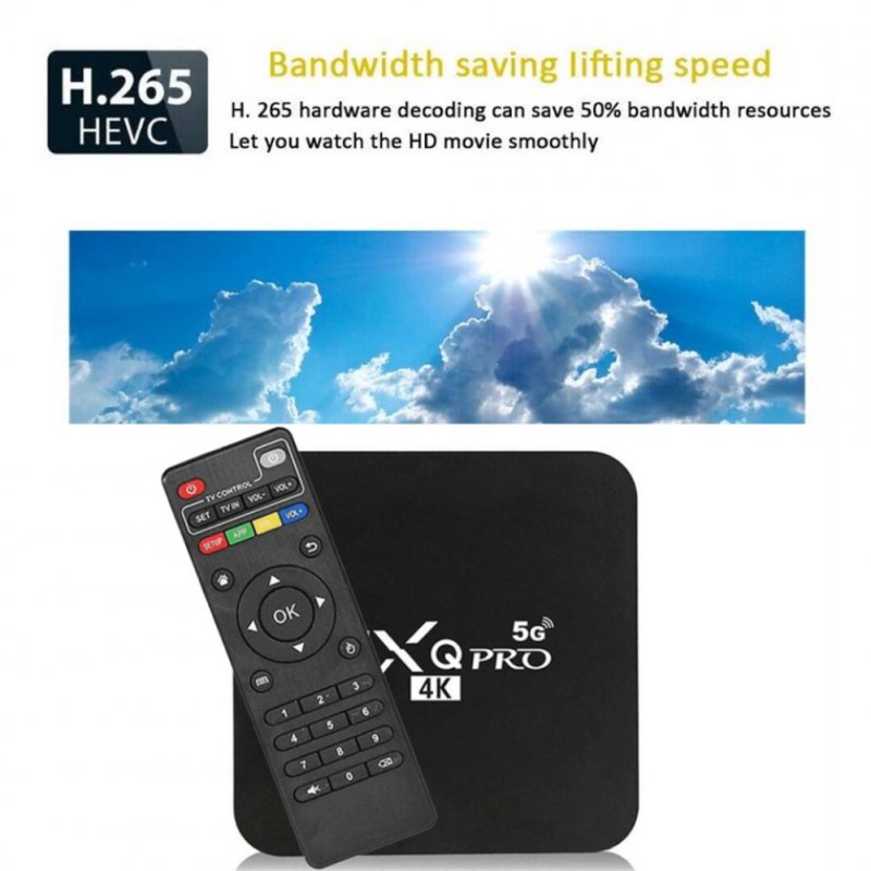 Mxq Pro Tv Box 4k 5g android 10 HD Player D9 Pro Internet Tv Box Mx 9 Set Top Box Black 4+32G US Plug Cykapu