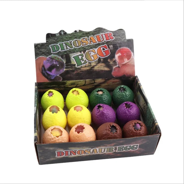 12 PCS Cute Dinosaur Pinch Animal Silicone Toy Expression Emotional Antistress Decompression Adult Kid Toy - Cykapu