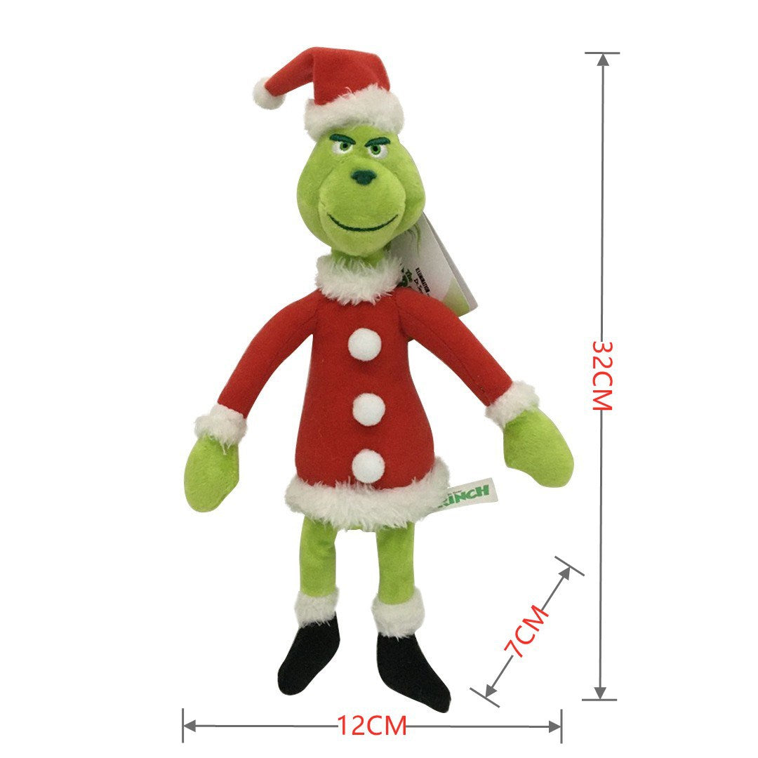 Christmas Grinch grin-ch plush toys green monster grinch children cartoon dolls - Cykapu