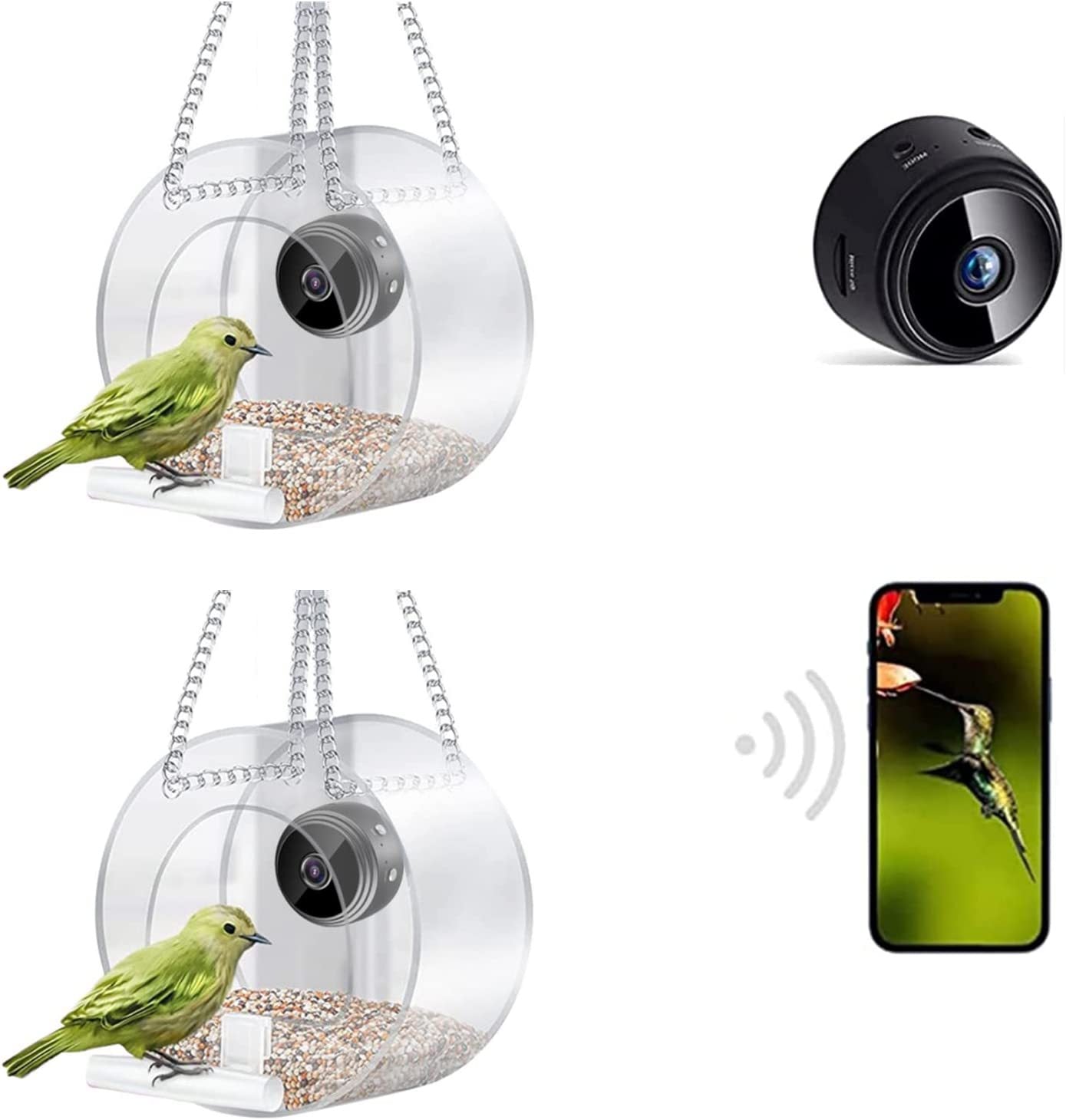 Smart bird feeder with camera