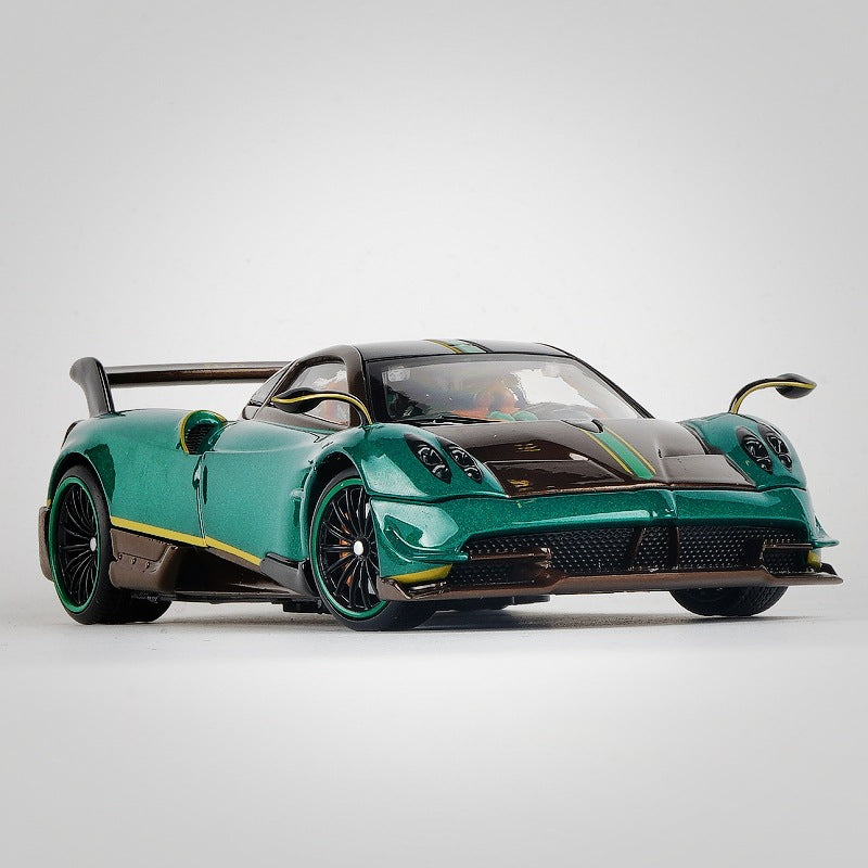 JKM1 than 32 Pagani Huayra supercar alloy car model four open sound and light steering shock absorption car toy model Cykapu