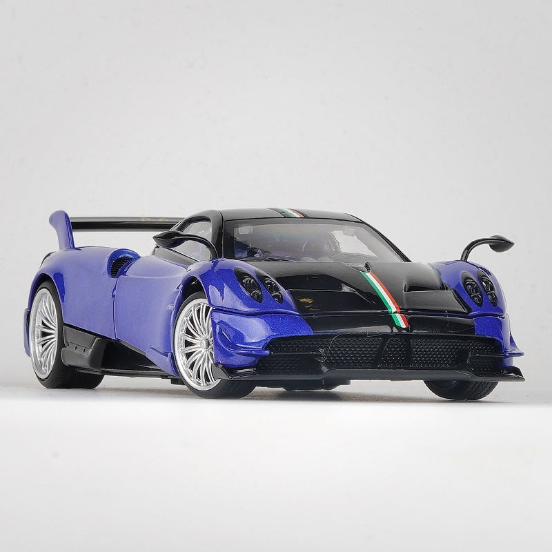JKM1 than 32 Pagani Huayra supercar alloy car model four open sound and light steering shock absorption car toy model Cykapu