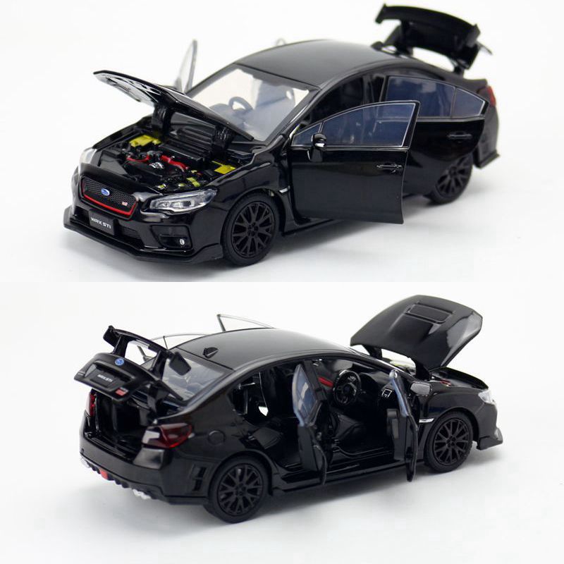 Alloy Car Model 1:32 2016 Subaru STI Sedan Illuminated Shock Steering Six Door Opening