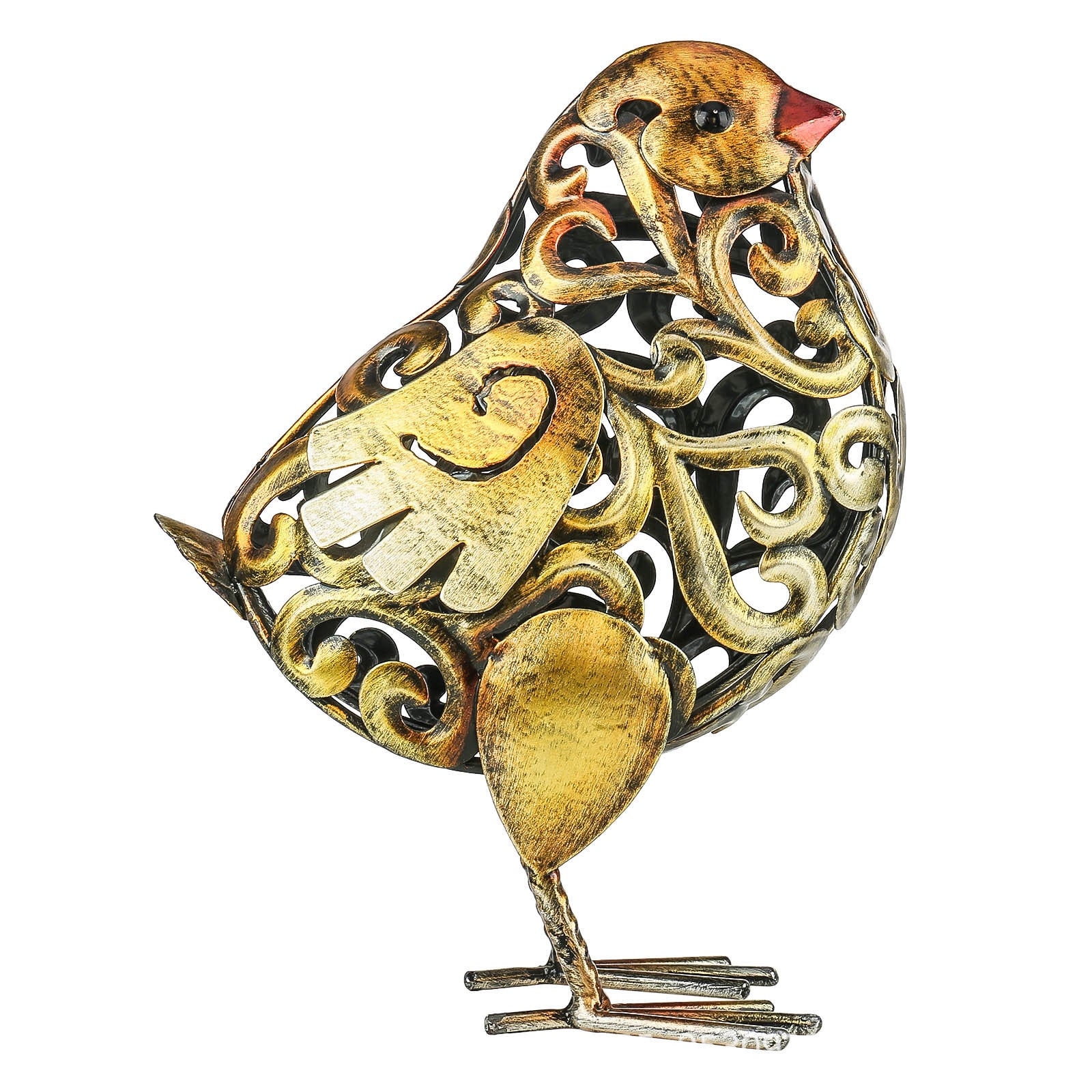 Vintage Rustic Antique Style Hen Animal Iron Gift Sculpture Cykapu