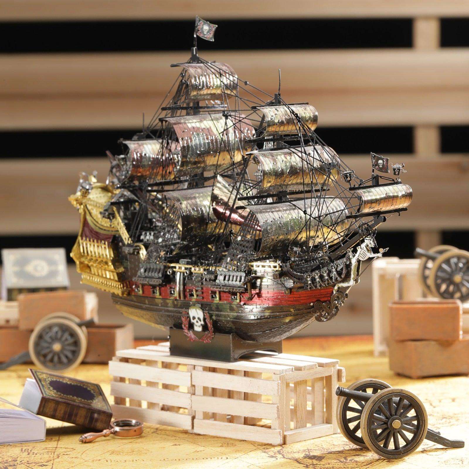 3D Metal Puzzle The Queen Anne's Revenge Jigsaw Pirate - Cykapu