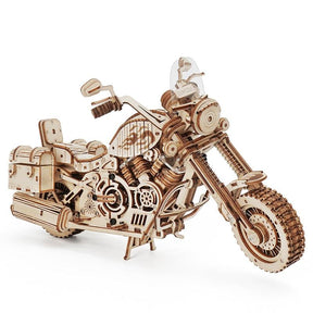 Robotime Motorcycle Puzzle 3D Wooden DIY Children Game Assembly Wood Model - Cykapu