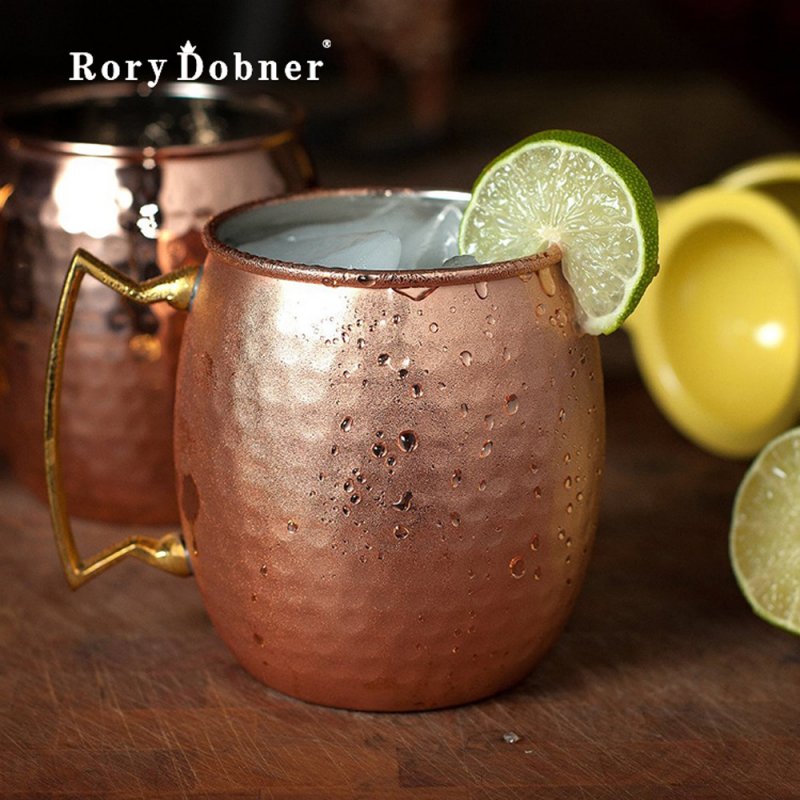 Solid Copper Moscow Mule Mugs, 18 Ounce Unlined Mug, Drinking Cup Perfect