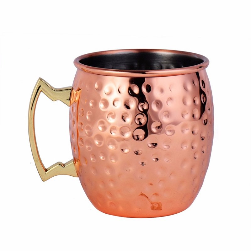 Solid Copper Moscow Mule Mugs, 18 Ounce Unlined Mug, Drinking Cup Perfect