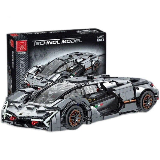 Technical Lambo Terzo Millennio Concept Racing Car Building Block Model Super Sports Vehicle Assemble Bricks - Cykapu