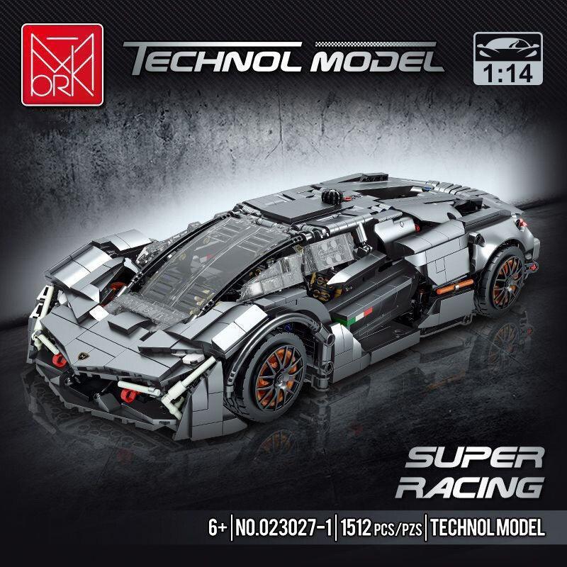 Technical Lambo Terzo Millennio Concept Racing Car Building Block Model Super Sports Vehicle Assemble Bricks - Cykapu