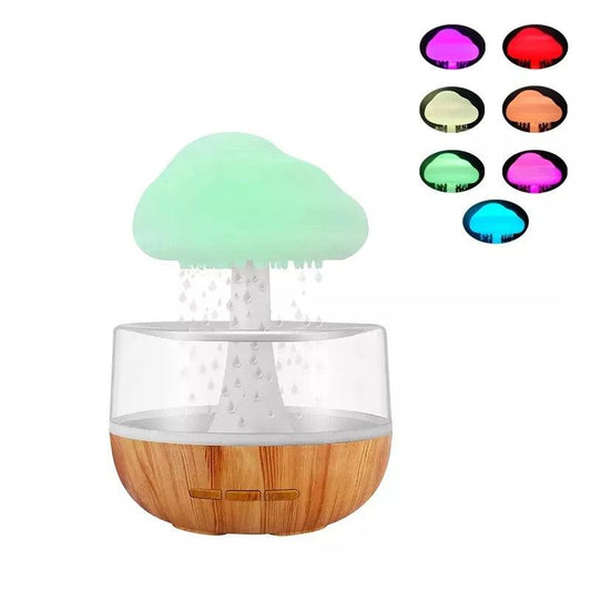 Zen Raining Cloud Night Light Aromatherapy Essential Oil Diffuser Micro Humidifier - Cykapu