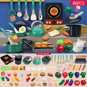 Kitchen Toys Accessories For Kids, Pretend Cooking Game Set For Toddlers, Includes Pots And Pans, Cookware Toys - Cykapu