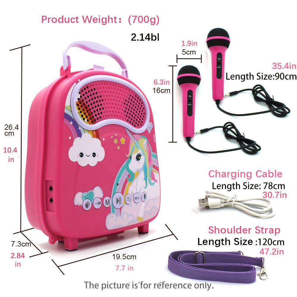 Kids Karaoke Machine With 2 Microphones For Girls Boys Children