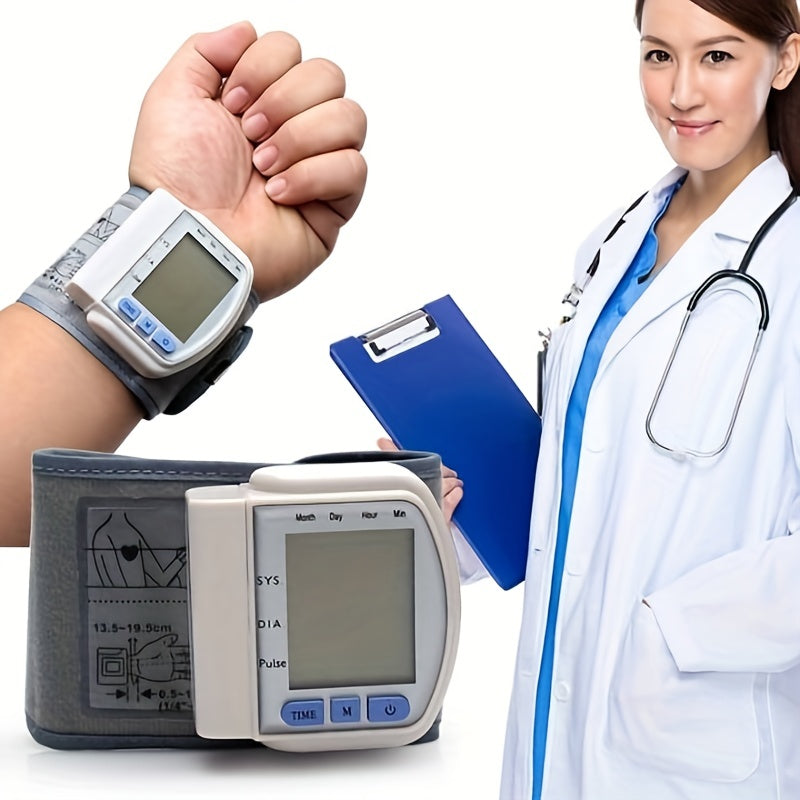 Accurate Blood Pressure Monitoring Made Easy: Wrist Blood Pressure Monitor With Voice, Automatic Digital BP Machine & Carrying Case