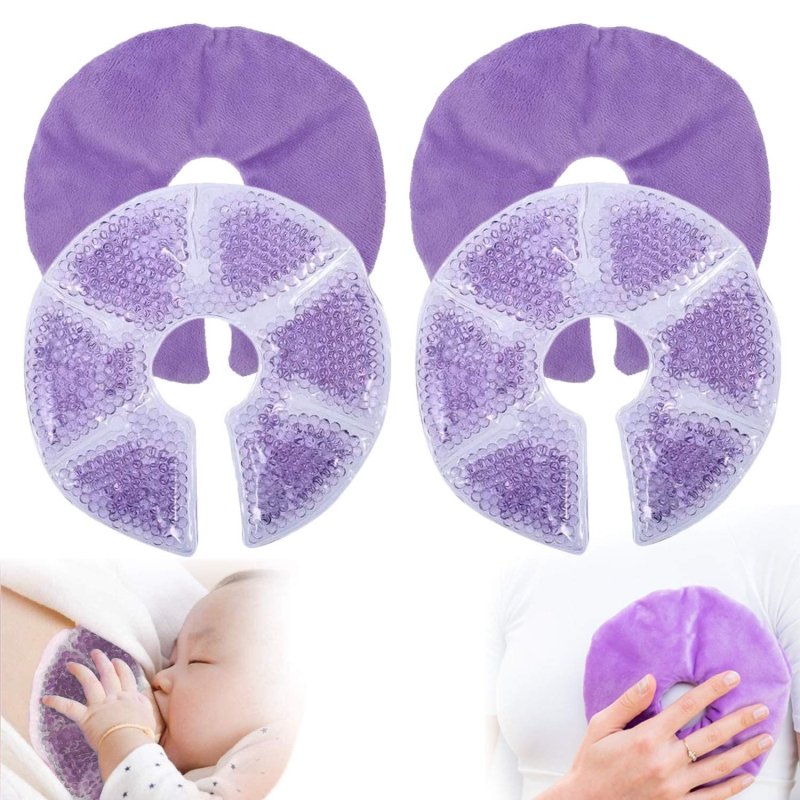 Breast Therapy Pads, Hot Cold Breastfeeding Gel Pads, Breastfeeding Essentials and Postpartum Recovery - Cykapu