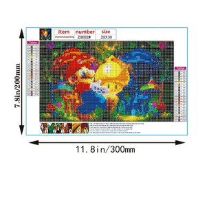 Cartoon Character Mushroom Diamond Painting Kit, 7.8*11.8in Adult Beginner DIY Painting, DIY Full Rhinestone Painting Picture Art Crafts, Used For Home Wall Art Decoration For Parents-child Family Time