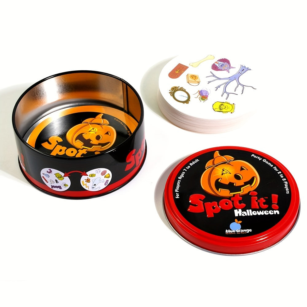 Spot It! Halloween Edition Card Game Dobble Match Game Symbol Between 2 Cards Fun Family Party Game - Cykapu