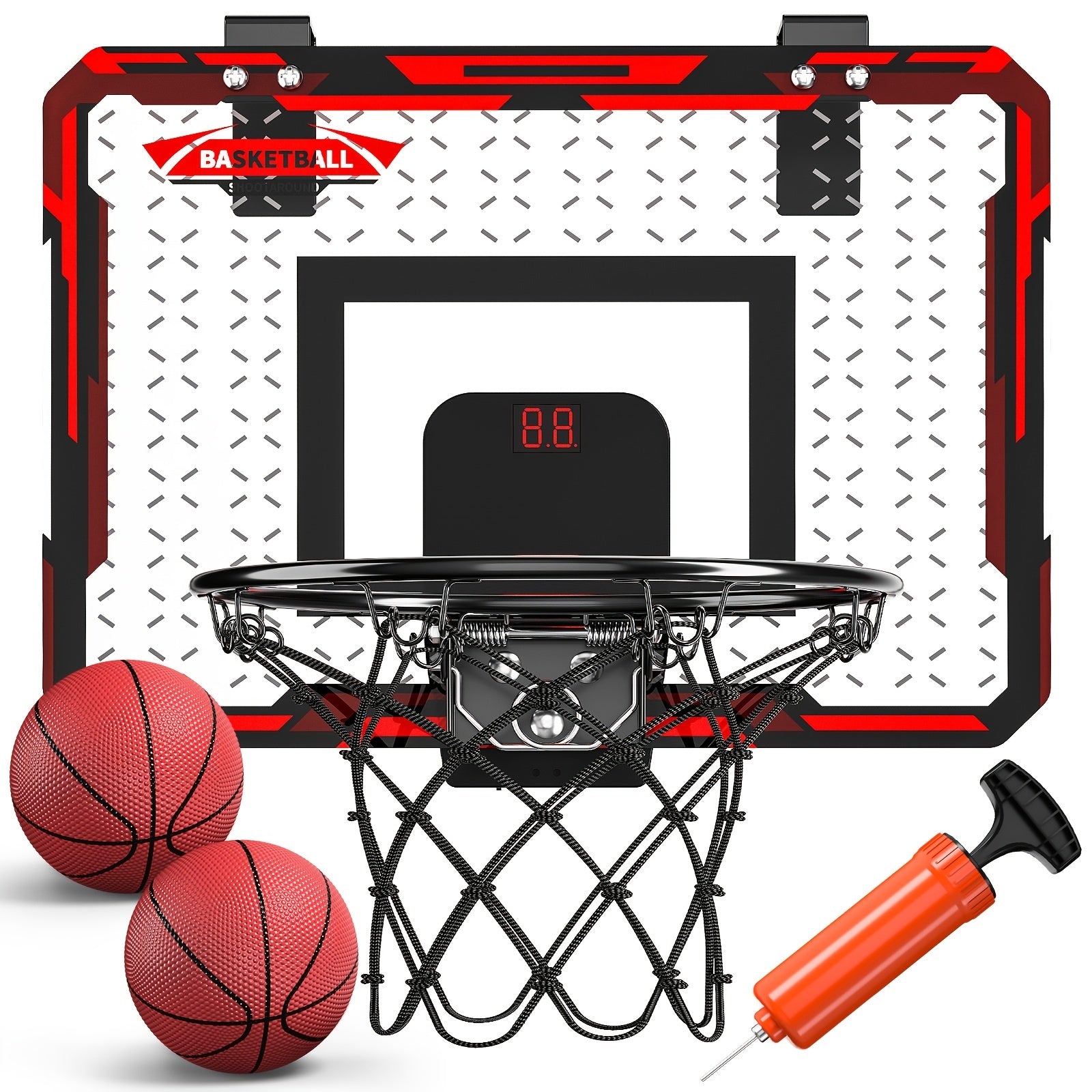 Indoor Basketball Hoop For Kids, Door Room Basketball Hoop,Mini Basketball Hoop With 2 Balls, Basketball - Cykapu