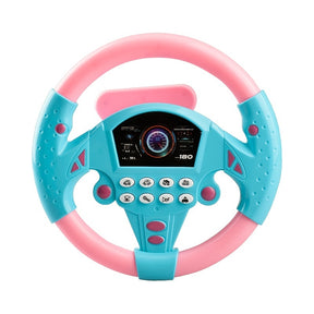 Co-pilot Music Steering Wheel Simulation Toy, Children's Early Education Puzzle Story Machine Toy