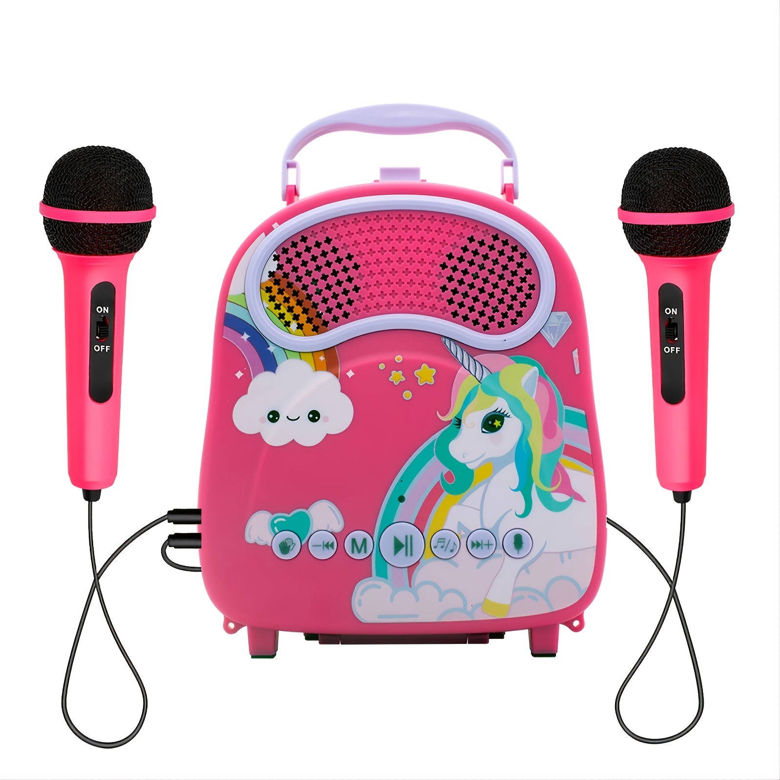 Kids Karaoke Machine With 2 Microphones For Girls Boys Children